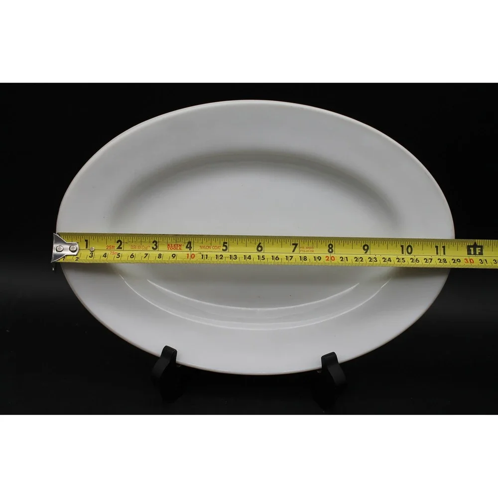 Anchor Hocking Anchorware White Milk Glass Oval Serving Platter 11.5